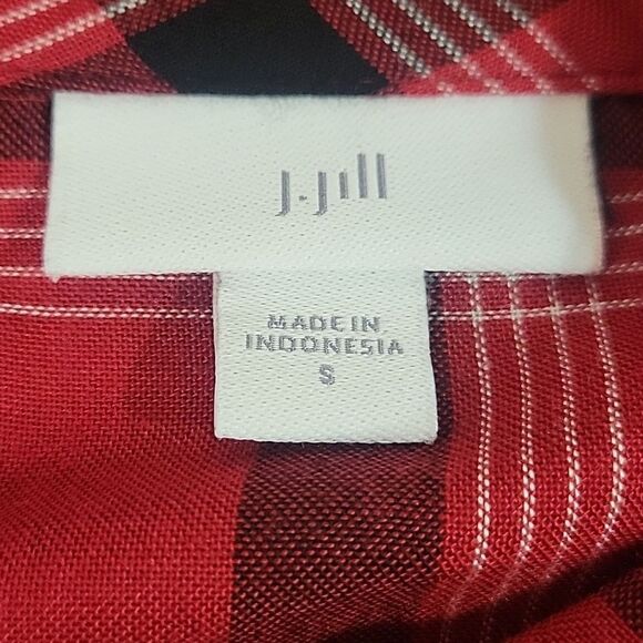J Jill Red Plaid Tunic Dress with pockets! Size S. - Picture 5 of 7